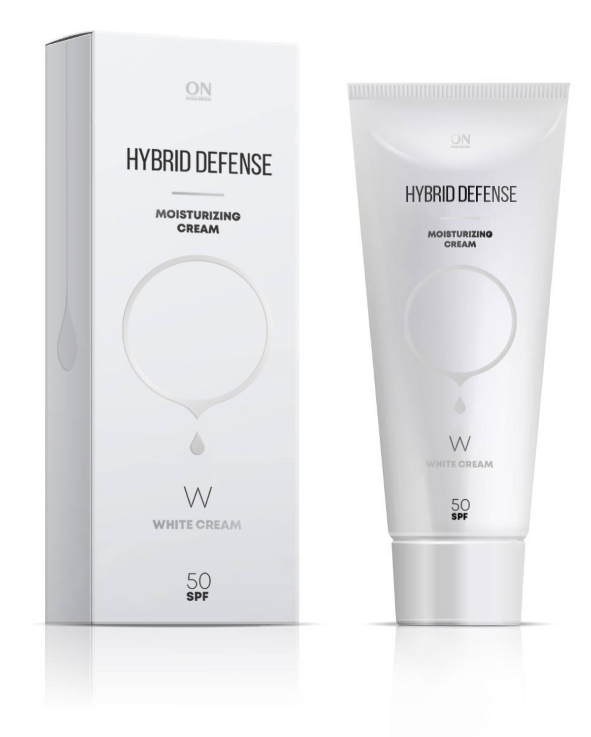 קרם לחות היברידי SPF-50 לבן | Hybrid Defense WHITE SPF-50 80 ml