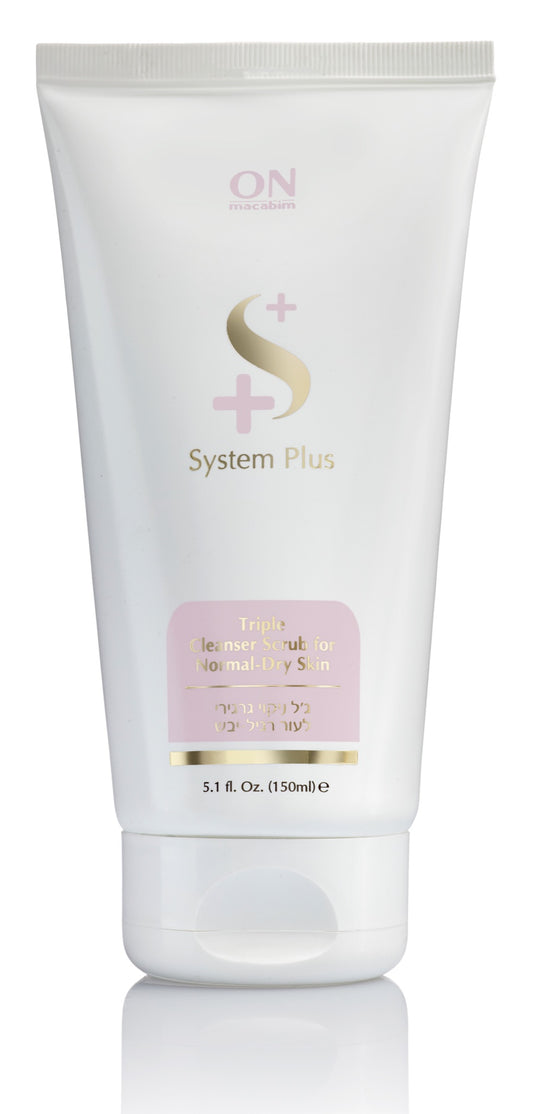 ג'ל ניקוי גרגירי לעור רגיל-יבש | Triple cleanser scrub For normal-dry skin 150 ml